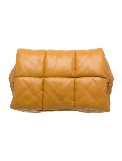Pre-owned Stand Studio Leather Clutch In Yellow