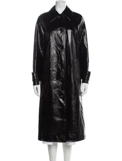 Pre-owned Stand Studio Leather Coat In Black