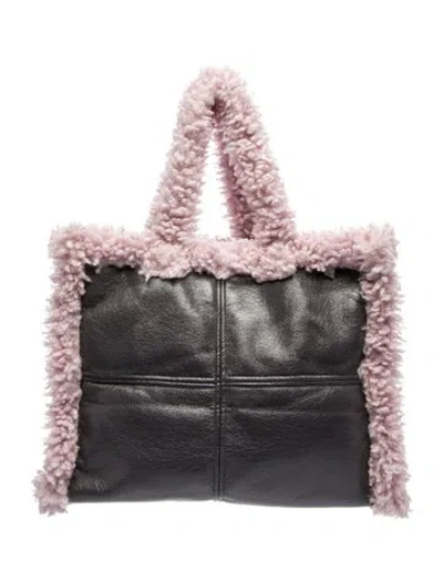 Pre-owned Stand Studio Leather Evening Bag In Gray