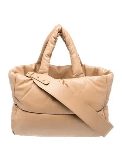 Pre-owned Stand Studio Leather Messenger Bag In Neutral