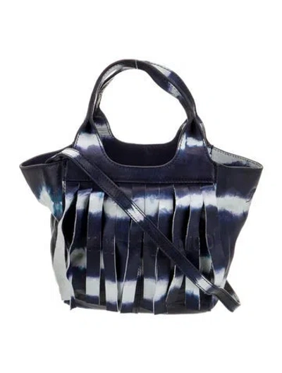 Pre-owned Stand Studio Leather Top Handle Bag In Blue