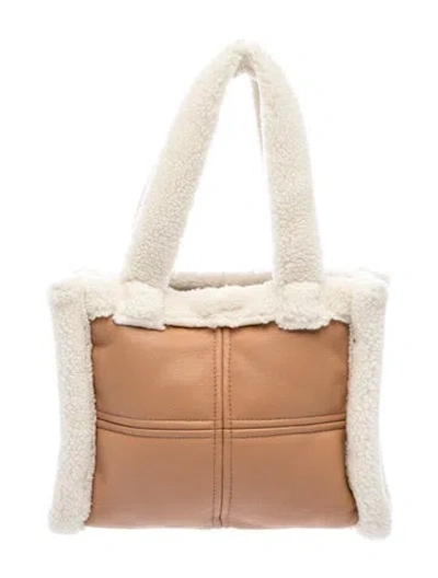 Pre-owned Stand Studio Leather Top Handle Bag In Brown/neutrals