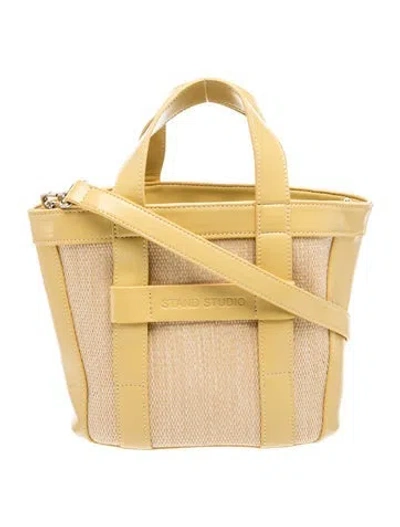 Pre-owned Stand Studio Leather Top Handle Bag In Neutral
