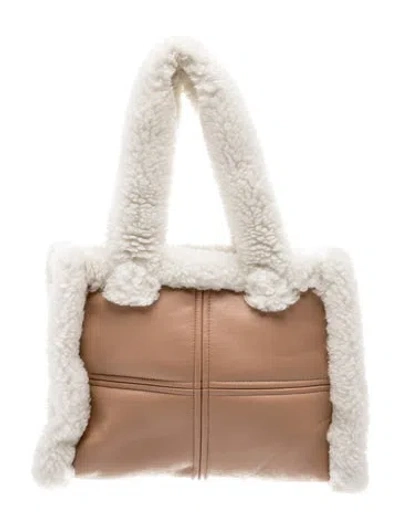 Pre-owned Stand Studio Leather Top Handle Bag In Neutrals