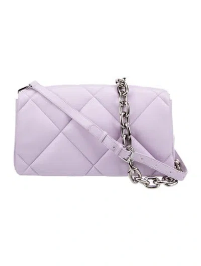 Pre-owned Stand Studio Leather Top Handle Bag In Purple