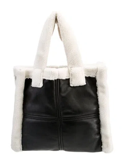 Pre-owned Stand Studio Leather Tote In Black