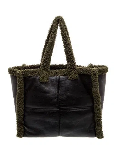 Pre-owned Stand Studio Leather Tote In Black