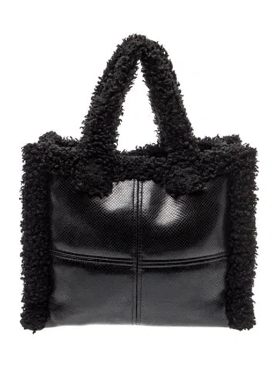 Pre-owned Stand Studio Leather Tote In Black