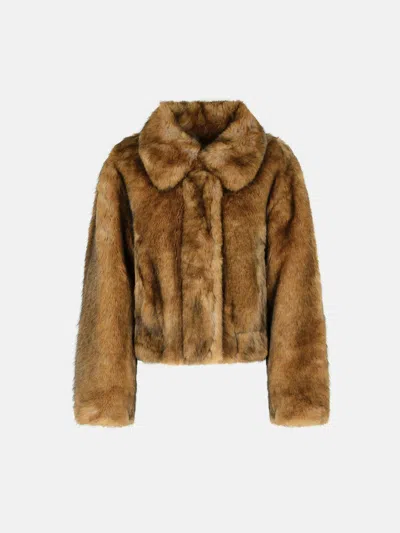 Stand Studio 'lena' Brown Faux Fur Jacket