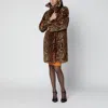 Stand Studio Leopard-print Faux-fur Coat In Multi