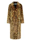 Stand Studio Marceline Leopard Faux Fur Coat In Animal Print