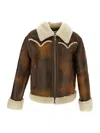 Stand Studio Eco-shearling Lessie Jacket With Front Zip In Brown