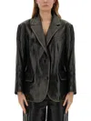 Stand Studio Suit-style Leather Jacket In Brown