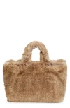 Stand Studio Livi Faux Fur Tote In Brown