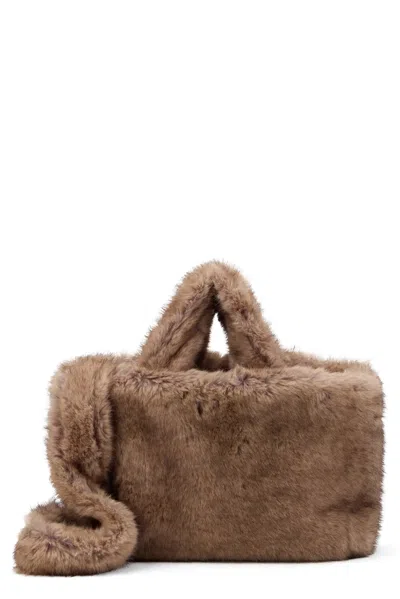 Stand Studio Livi Tote Bag In Synthetic Fur In Pink