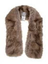 Stand Studio Lone Faux Fur Scarf In Brown