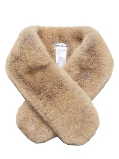 Stand Studio Lone Scarf In Brown