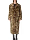Stand Studio Marcelline Faux Fur Long Coat In Animal Print