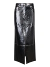 STAND STUDIO LONG FAUX LEATHER SKIRT