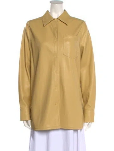 Pre-owned Stand Studio Long Sleeve Button-up Top W/ Tags In Neutral