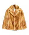 Stand Studio Women's Short Janice Coat In Faux Fur In Brown