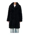 Stand Studio Camille Eco Shearling Jacket In Black
