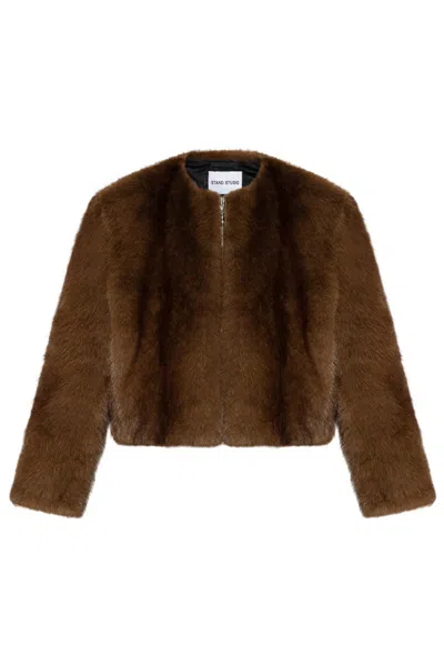 Stand Studio Long-sleeved Jacket In Brown