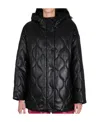 Stand Studio Everlee Quilted Faux-leather Jacket In Black
