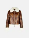 Stand Studio 'lorelle' Eco Sheepskin In Brown Polyurethane In Brown