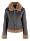 Stand Studio Lorelle Faux-shearling Jacket In Brown