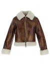 Stand Studio Brown & Off-white Lorelle Faux-shearling Jacket In Brown