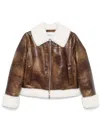 Stand Studio Lorelle Jacket In Marrone E Bianco