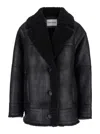 Stand Studio Louisa Jacket In Eco Sheepskin In Black