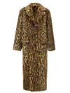 Stand Studio Marceline Leopard Faux Fur Coat In Animal Print