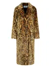 Stand Studio Marceline Leopard Faux Fur Coat In Multi