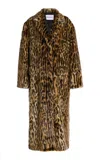 Stand Studio Marceline Leopard Faux Fur Coat In Animal Print