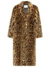 Stand Studio Marcelline Faux Fur Long Coat Clothing In Animal Print