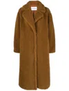 Stand Studio Maria Single-breasted Midi Coat In Brown
