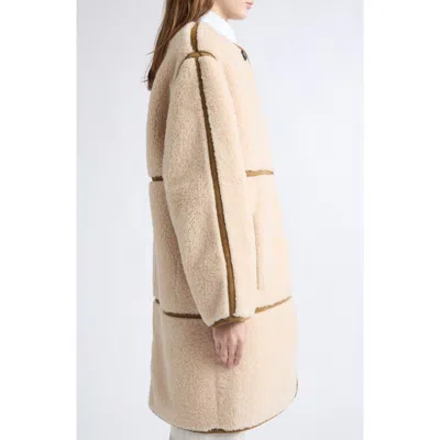 Stand Studio Marie Faux Shearling Coat In Multi