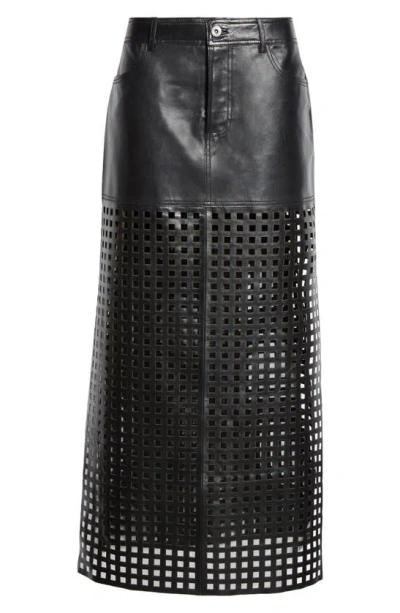 Stand Studio Mavis Leather Skirt In Black