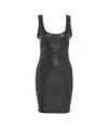 Stand Studio Sawyer Faux Leather Mini Dress In Black
