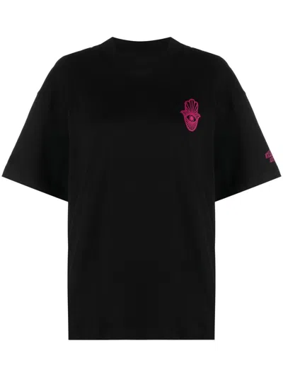 Stand Studio Motif-print Short-sleeve T-shirt In Black