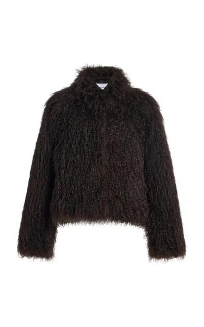 Stand Studio Myra Faux Fur Jacket In Brown