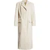 Stand Studio Nicki Croc Embossed Faux Leather Coat In Seashell
