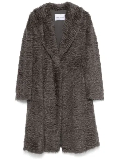 Stand Studio Nicole Coat In Smoke Grey