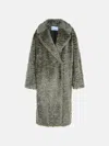 Stand Studio 'nicole' Grey Modacrylic Coat In Grey