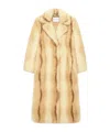 Stand Studio Nora Gradient Effect Buttoned Coat In Brown