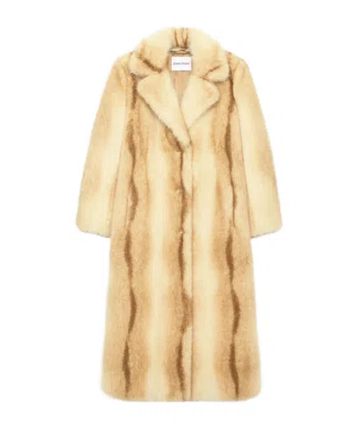 Stand Studio Nora Gradient Effect Buttoned Coat In Brown