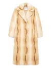 Stand Studio Nora Long Faux Fur Coat Clothing In Yellow