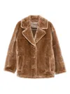Stand Studio Notch-lapels Coat In Brown